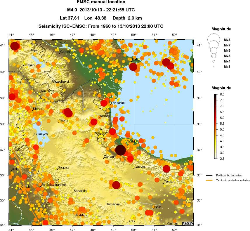 regional magnitude historical seismicity