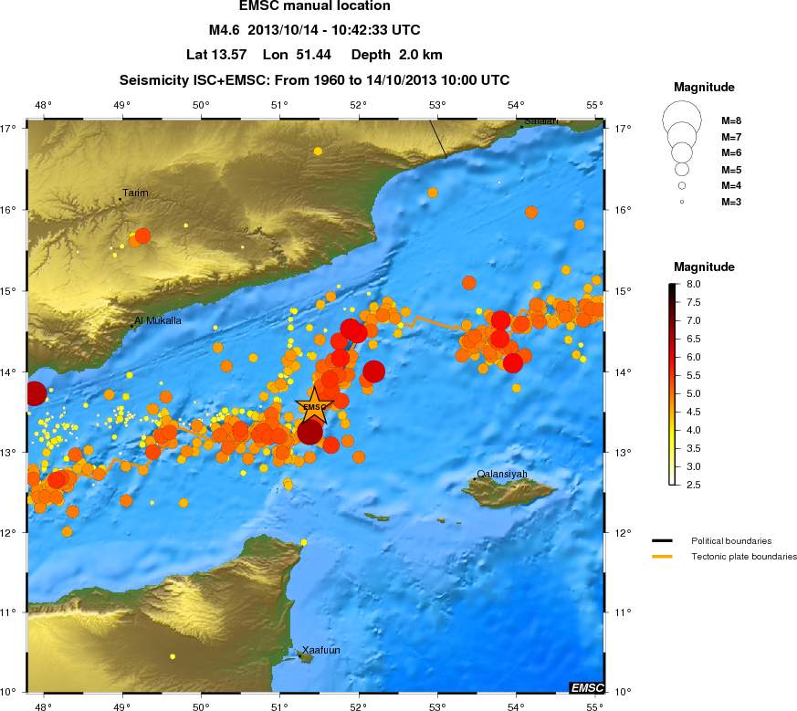 regional magnitude historical seismicity