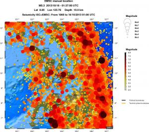 regional magnitude historical seismicity