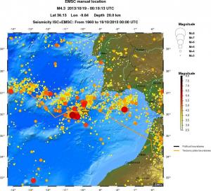 regional magnitude historical seismicity