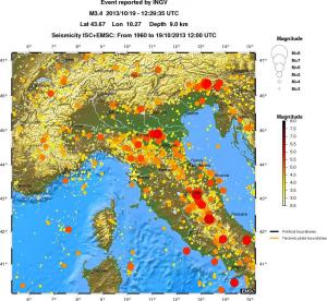 regional magnitude historical seismicity