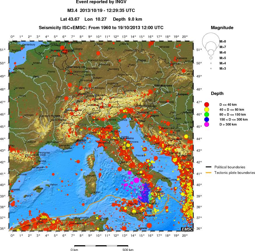 wide historical seismicity