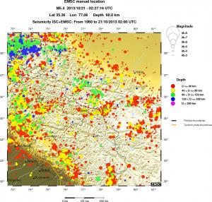 regional historical seismicity