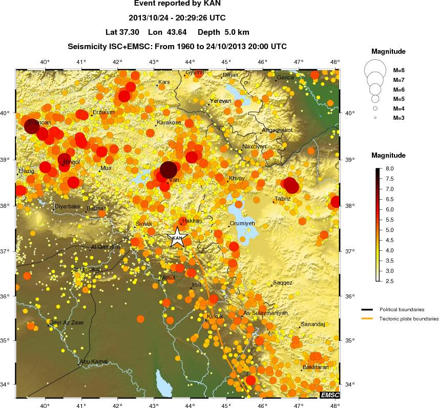 regional magnitude historical seismicity