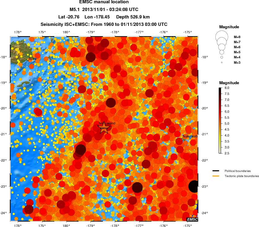 regional magnitude historical seismicity