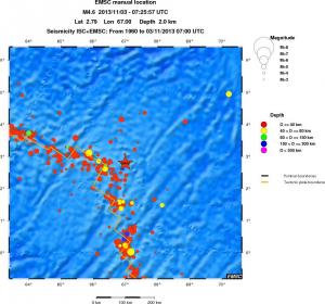 regional historical seismicity