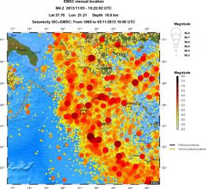 regional magnitude historical seismicity