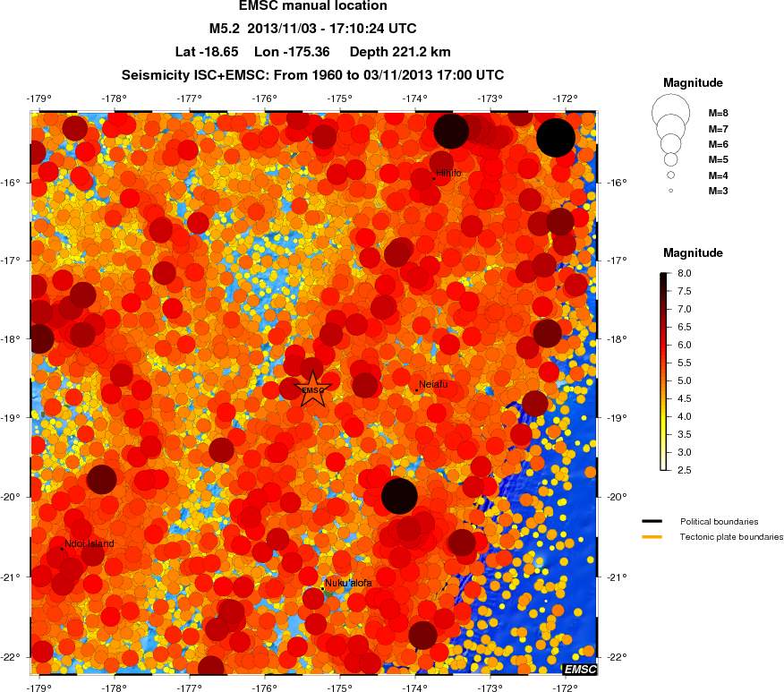 regional magnitude historical seismicity
