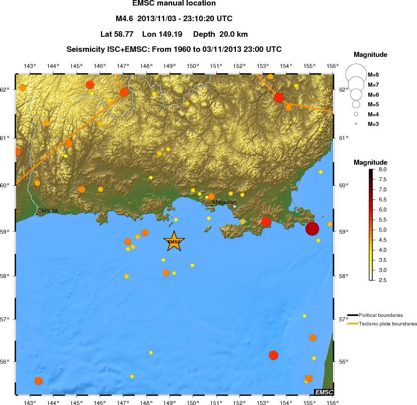 regional magnitude historical seismicity
