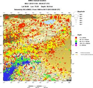 regional historical seismicity
