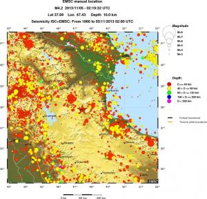regional historical seismicity