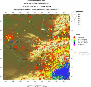 regional historical seismicity