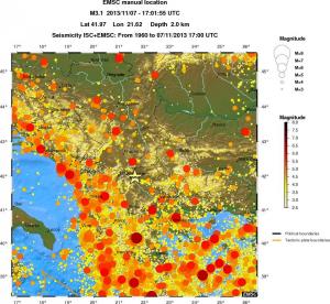 regional magnitude historical seismicity
