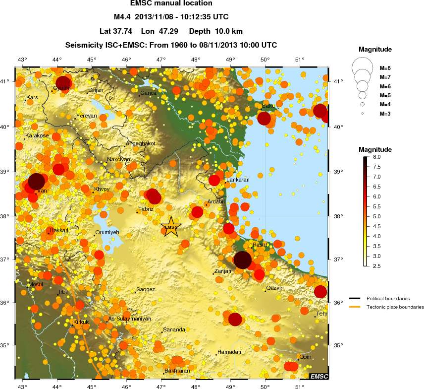 regional magnitude historical seismicity