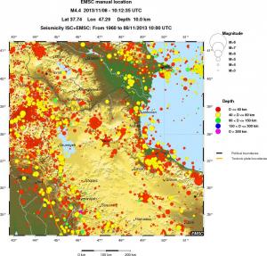 regional historical seismicity