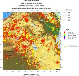 regional historical seismicity