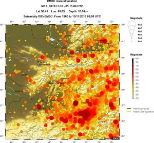 regional magnitude historical seismicity