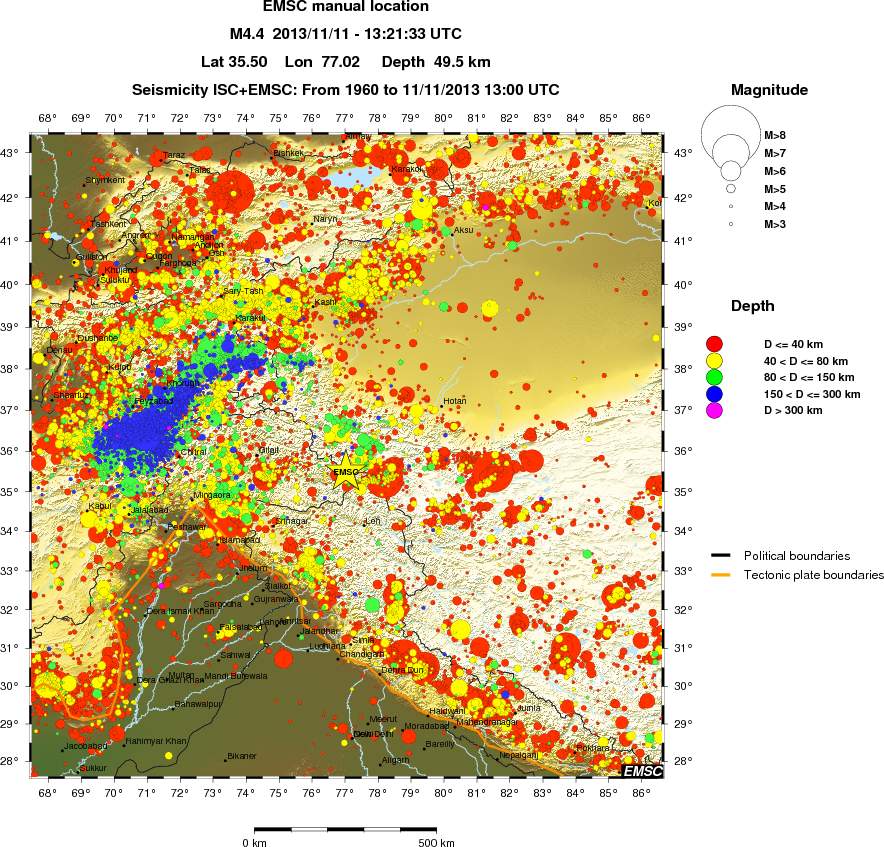 wide historical seismicity