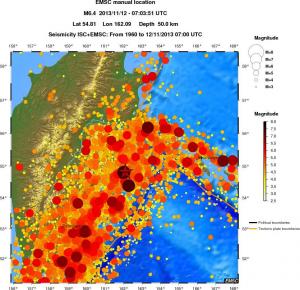 regional magnitude historical seismicity