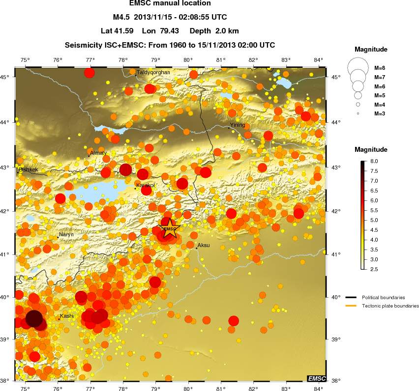 regional magnitude historical seismicity