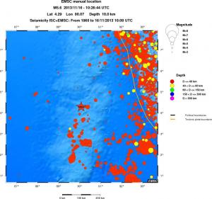 regional historical seismicity