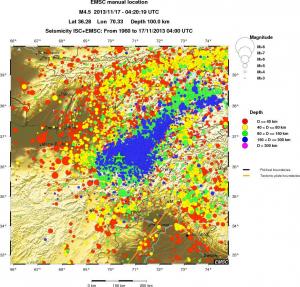 regional historical seismicity