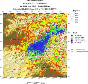 regional historical seismicity