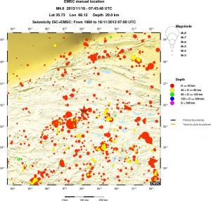 regional historical seismicity