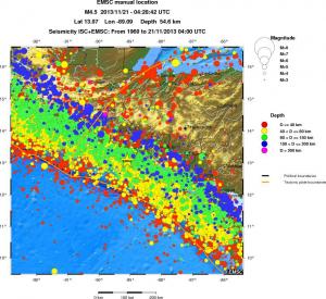 regional historical seismicity