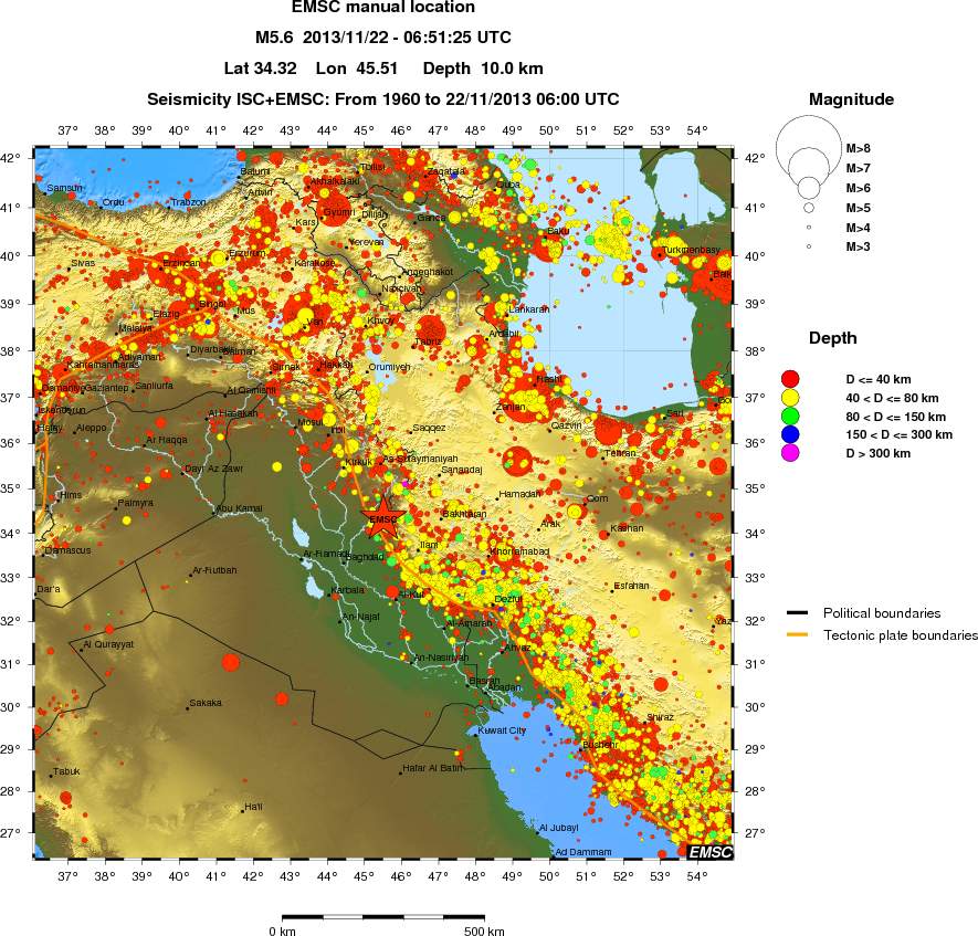 wide historical seismicity