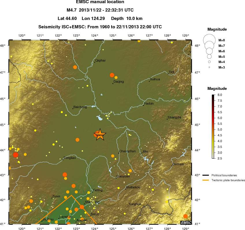 regional magnitude historical seismicity