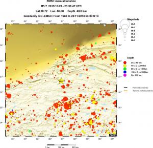 regional historical seismicity