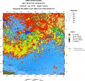 regional historical seismicity