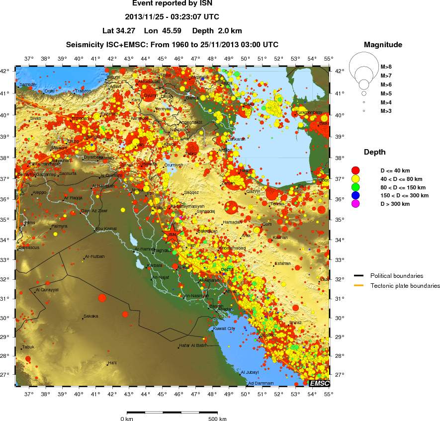 wide historical seismicity