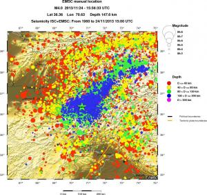 regional historical seismicity