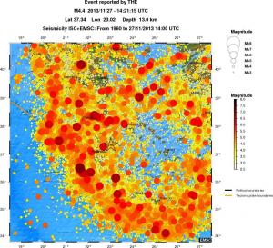 regional magnitude historical seismicity