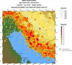 regional magnitude historical seismicity