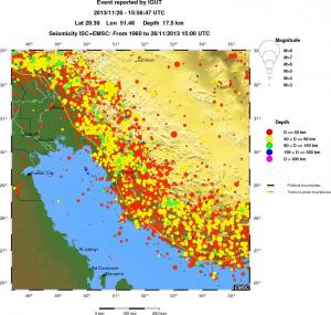 regional historical seismicity