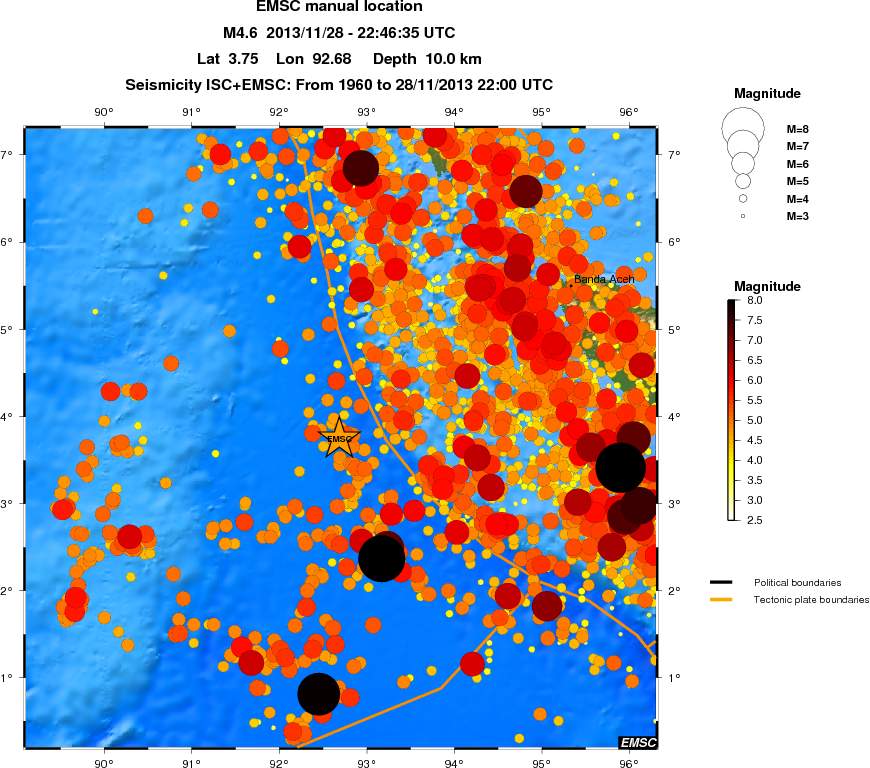 regional magnitude historical seismicity