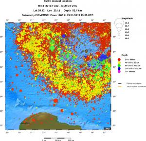 regional historical seismicity