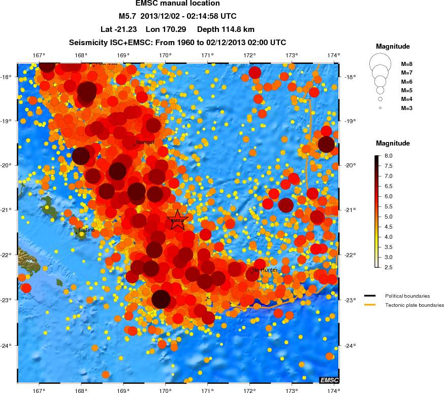 regional magnitude historical seismicity