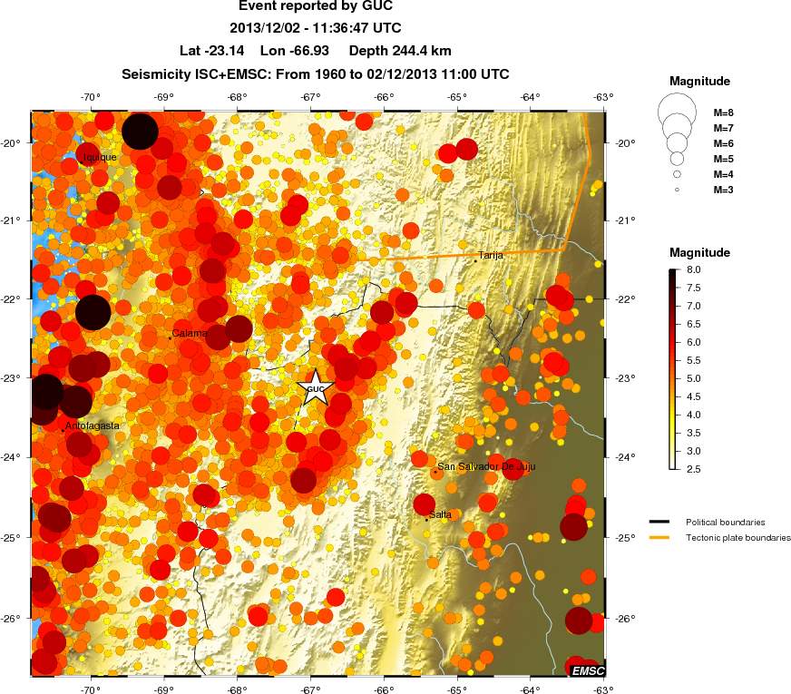 regional magnitude historical seismicity