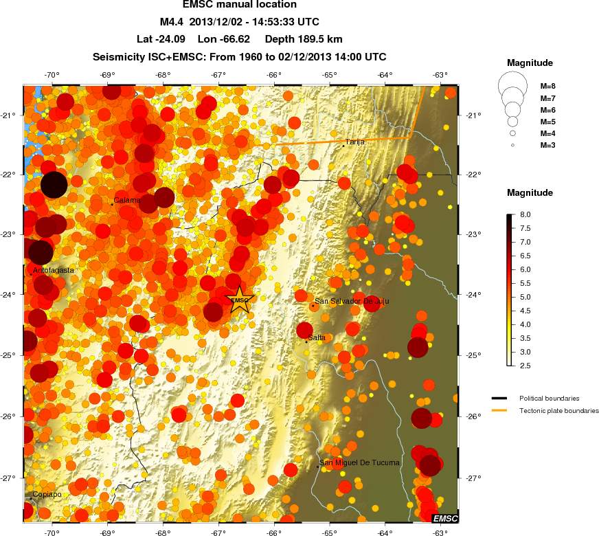 regional magnitude historical seismicity