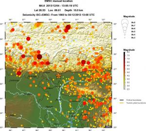 regional magnitude historical seismicity