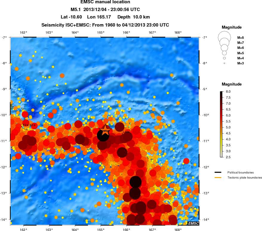 regional magnitude historical seismicity