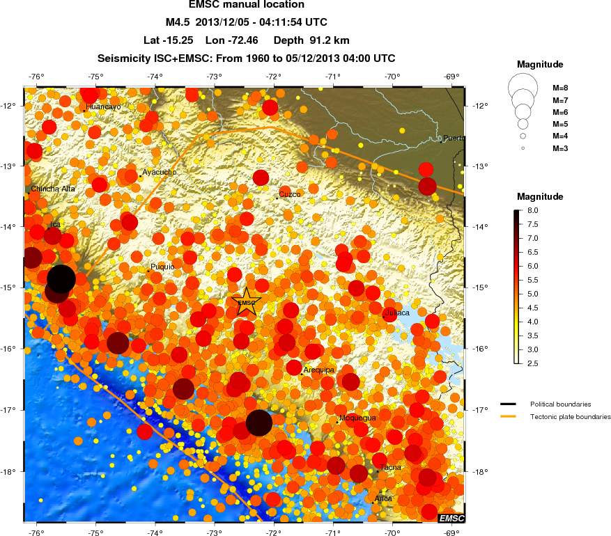 regional magnitude historical seismicity