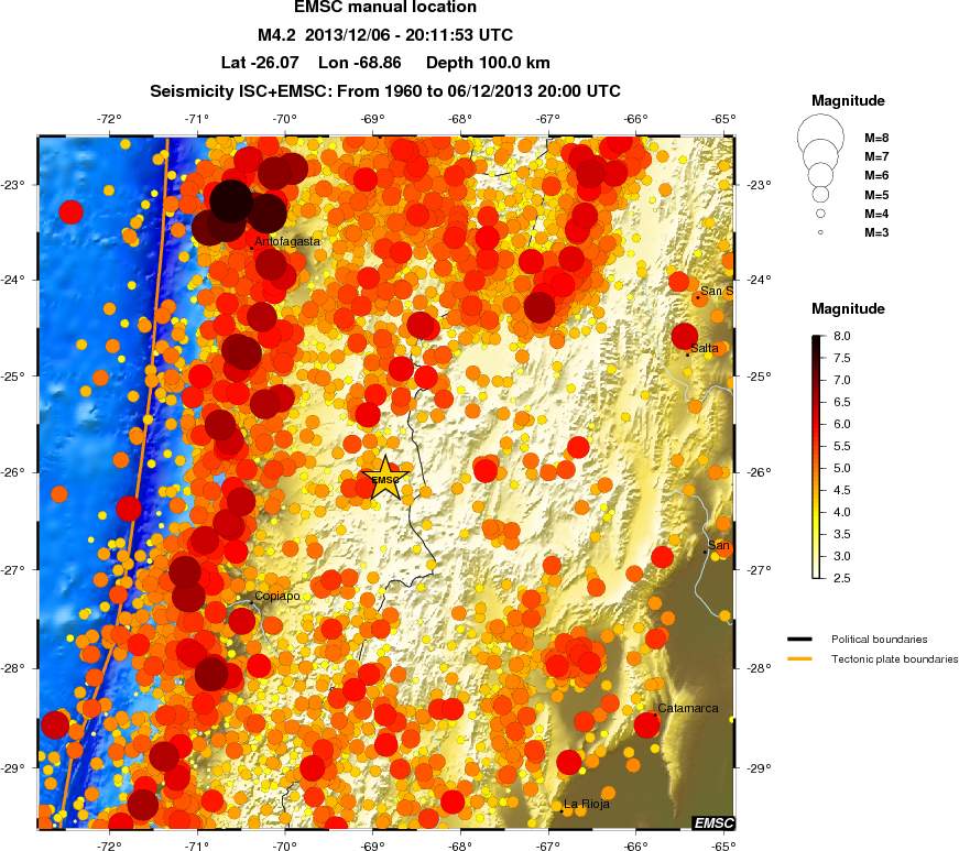 regional magnitude historical seismicity