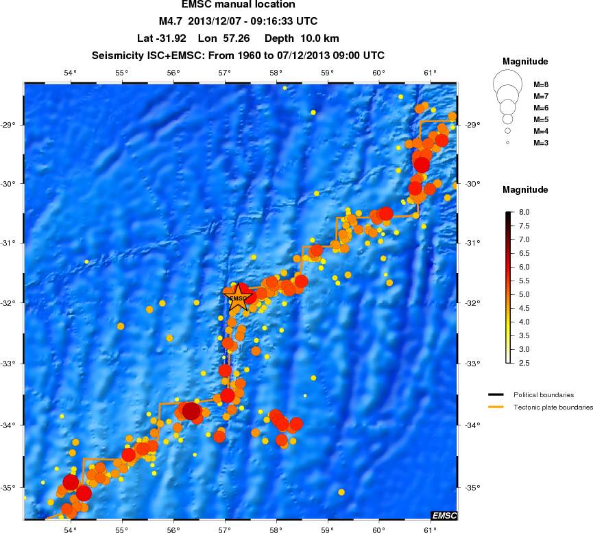 regional magnitude historical seismicity