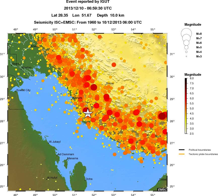 regional magnitude historical seismicity