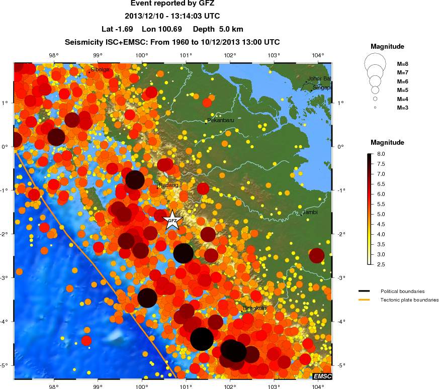 regional magnitude historical seismicity